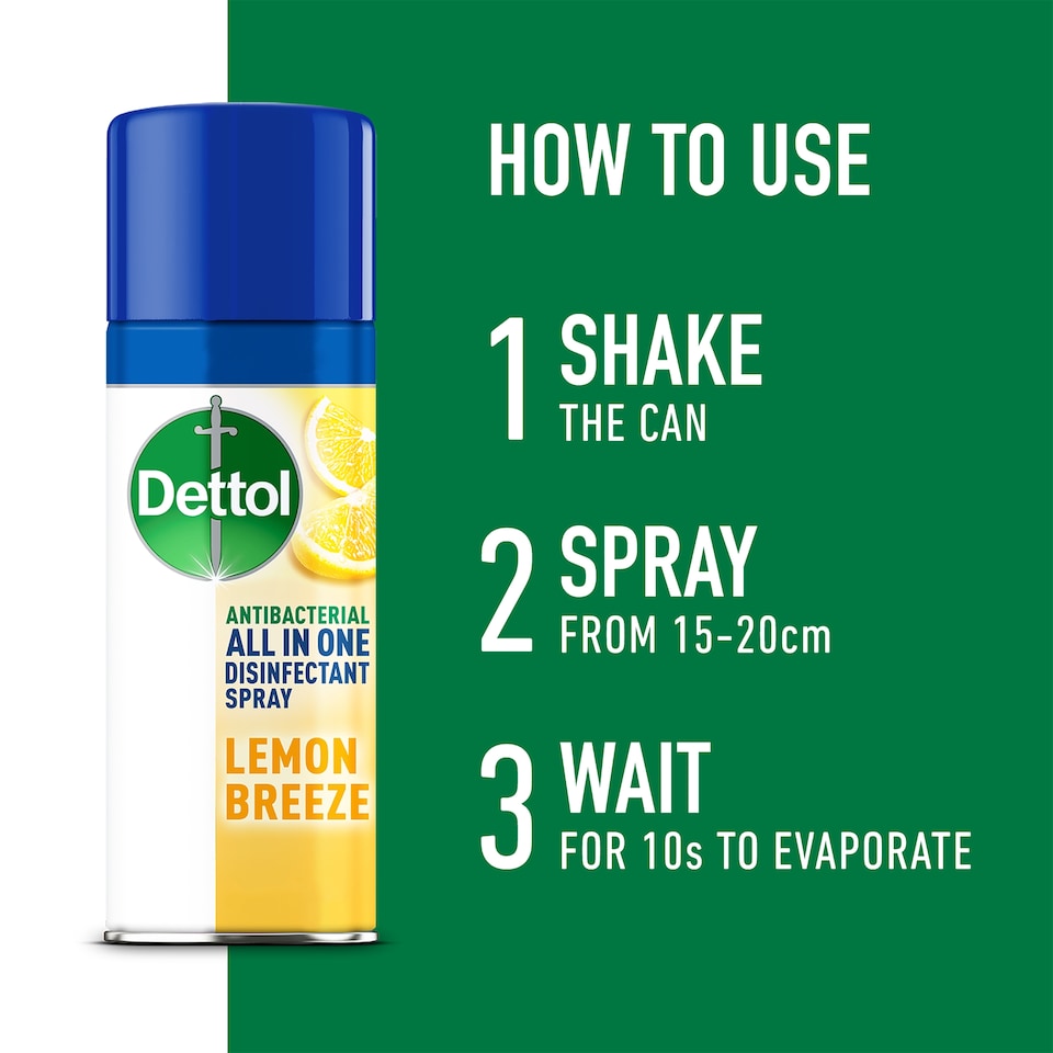 image 1 of Dettol All In One Disinfectant Spray Lemon Breeze 400 Ml