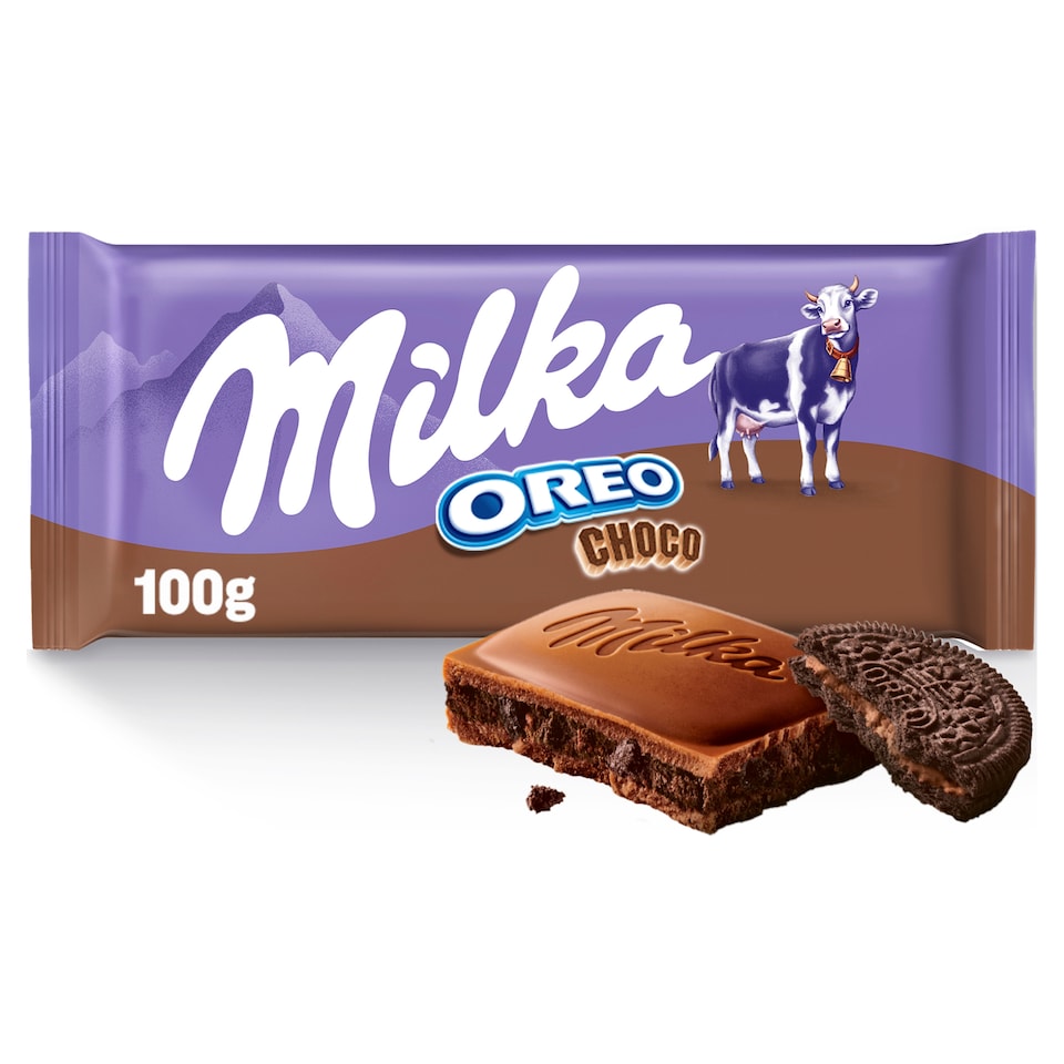 Milka čokoláda Oreo Choco mliečna, náplň kakao a sušienky 100 g