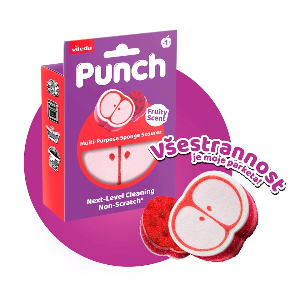 Obrázek 1 pro produkt Vileda Punch apple houbička 1 ks