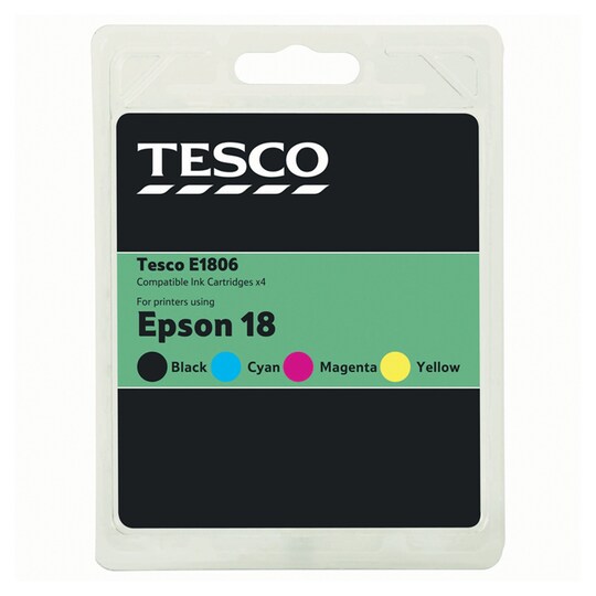 Tesco Remanufactured Epson 18 Multipack Ink Cartridges Tesco Groceries