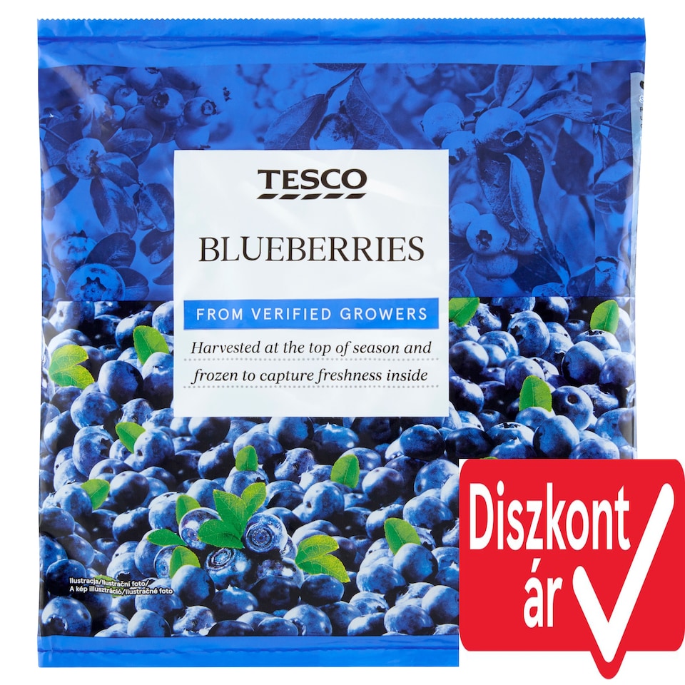 Tesco gyorsfagyasztott áfonya 450 g