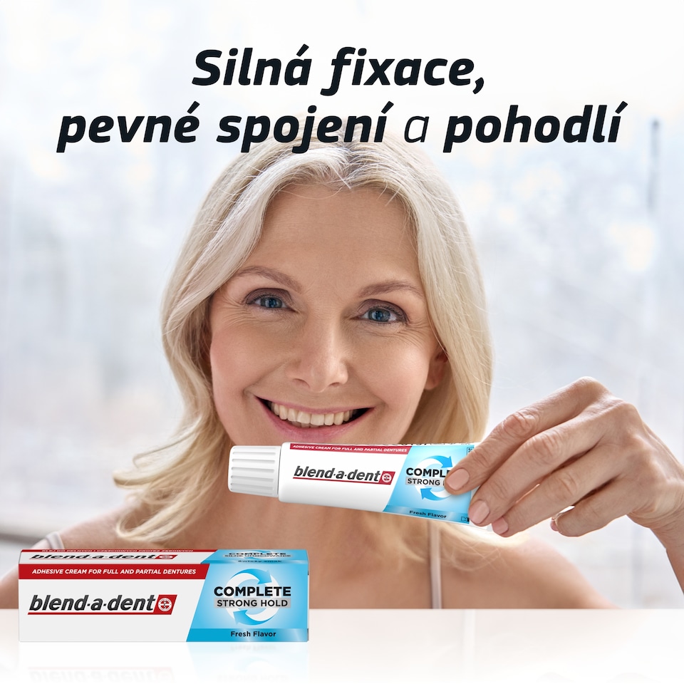 image 1 of Blend-a-dent Complete Denture Adhesive 47g, Original