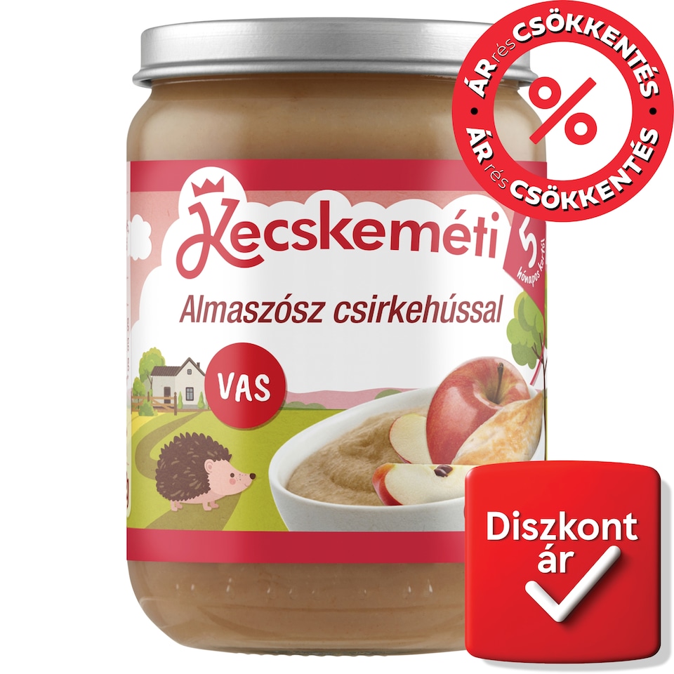 Kecskeméti almaszósz csirkehússal bébiétel 5 hónapos kortól 190 g