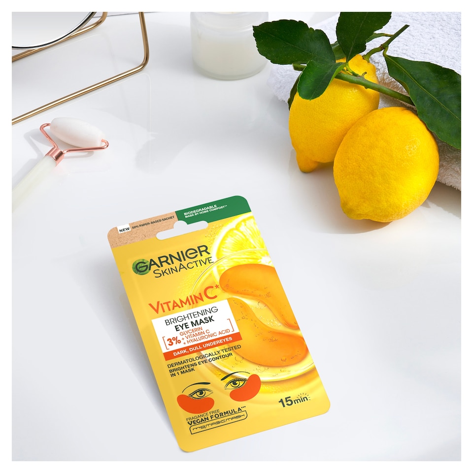 image 1 of Garnier SkinActive Brightening Eye Mask with Vitamin C 5g