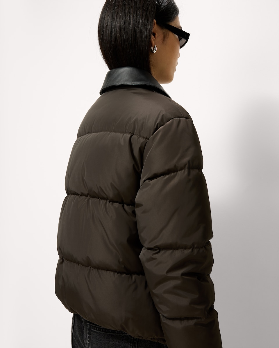 image 1 of F&F Shower Resistant Padded Jacket in Khaki