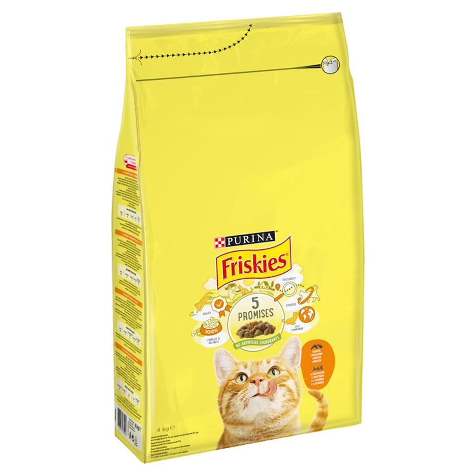 Purina Friskies Dry Cat Food with Chicken and Added Vegetables 4 kg