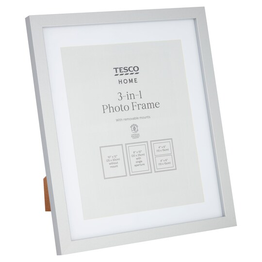 Tesco Silver Photo Frame Double Aperture 8X10 Tesco Groceries