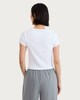 image 3 of F&F Cotton Rich Short Sleeved Cropped T-Shirt in White