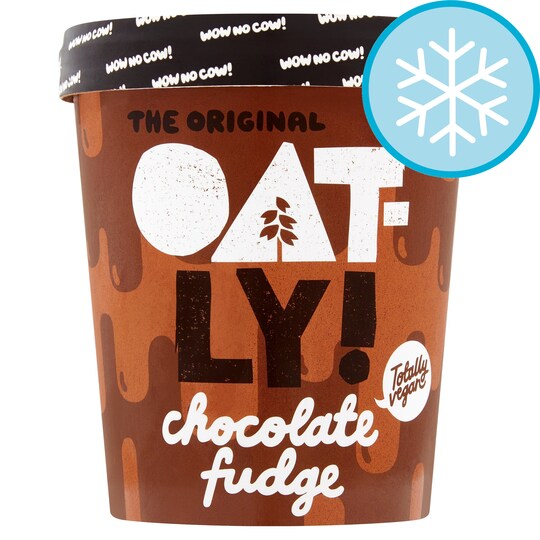 Oatly Chocolate Fudge Ice Cream 500Ml Tesco Groceries