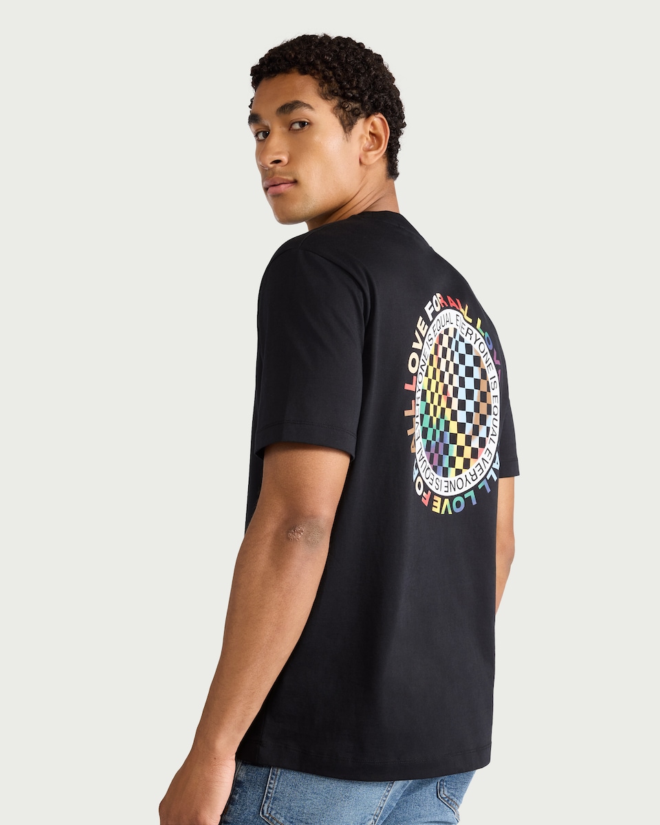 image 1 of F&F Pure Cotton Pride T-Shirt in Black