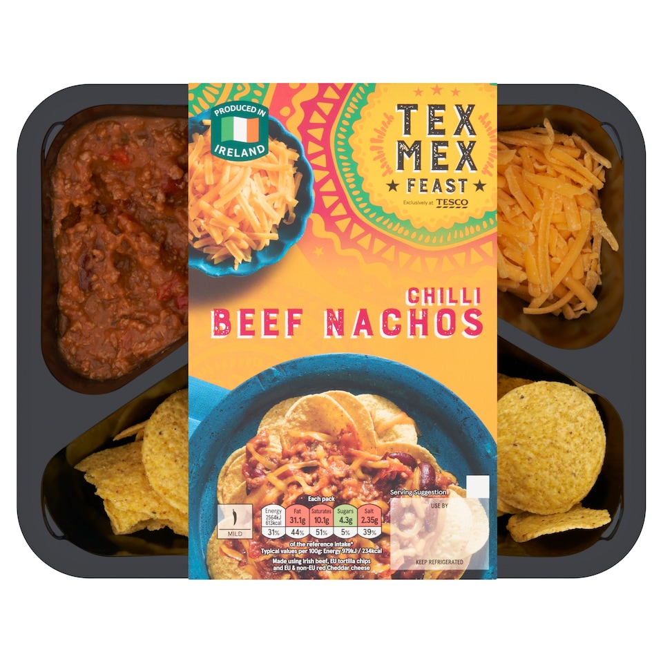Tesco Tex Mex Feast Chilli Beef Nachos 300g 