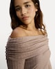 image 1 of OH ME OH MY Off Shoulder Ribbed Co-ord Top in Neutral
