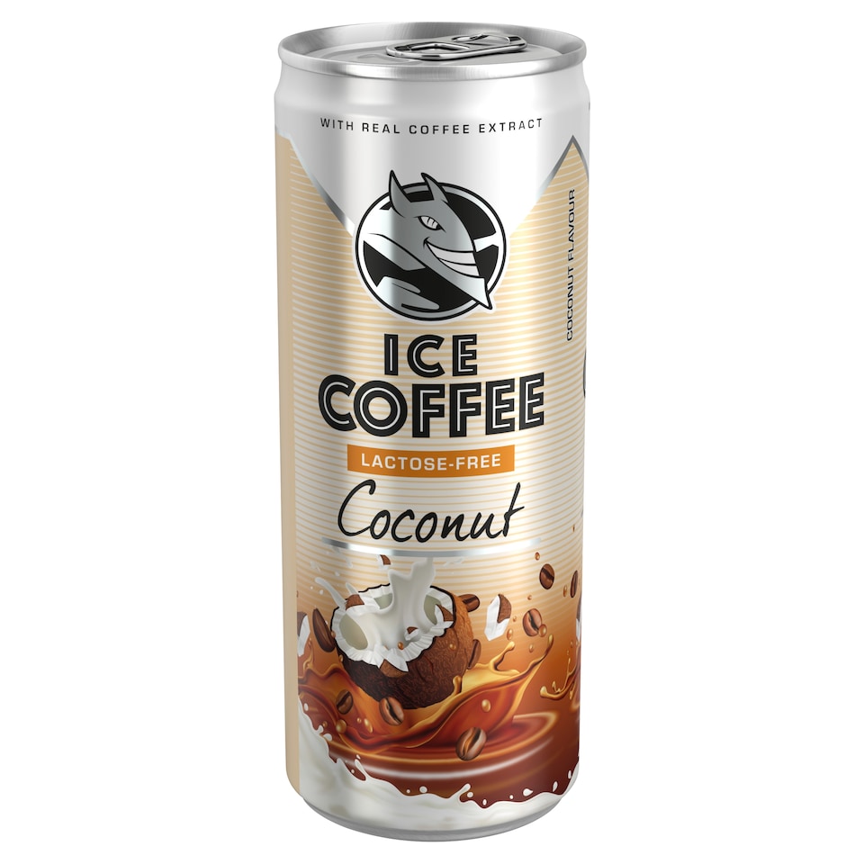 HELL Ice Coffee Coconut UHT laktózmentes kókusz ízű ital tejjel és kávékivonattal 250 ml  1. kép