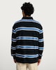 image 4 of F&F Pure Cotton Striped Long Sleeved Rugby Polo Shirt in Navy