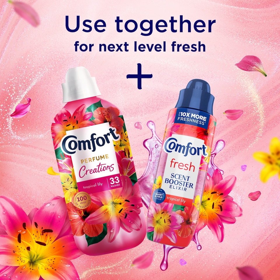 image 1 of Comfort Fresh Scent Booster Elixir Tropical Lily 736ml