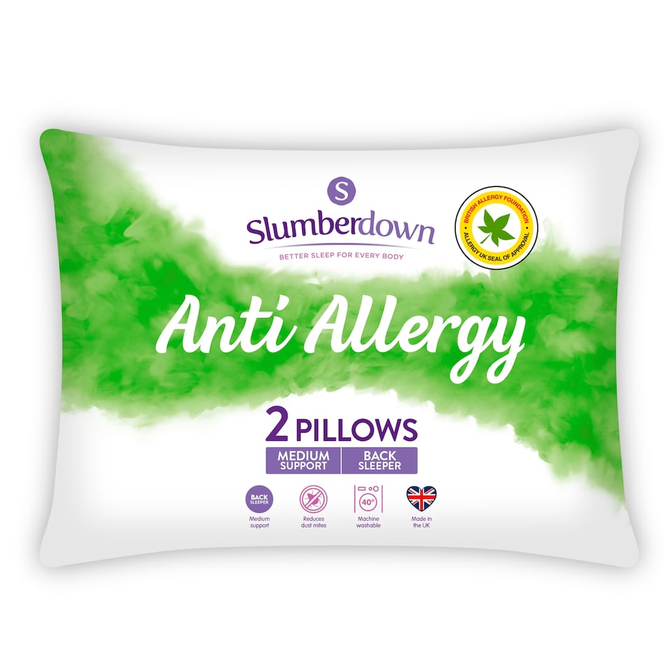 Slumberdown Anti-Allergy Pillow 2 Pack