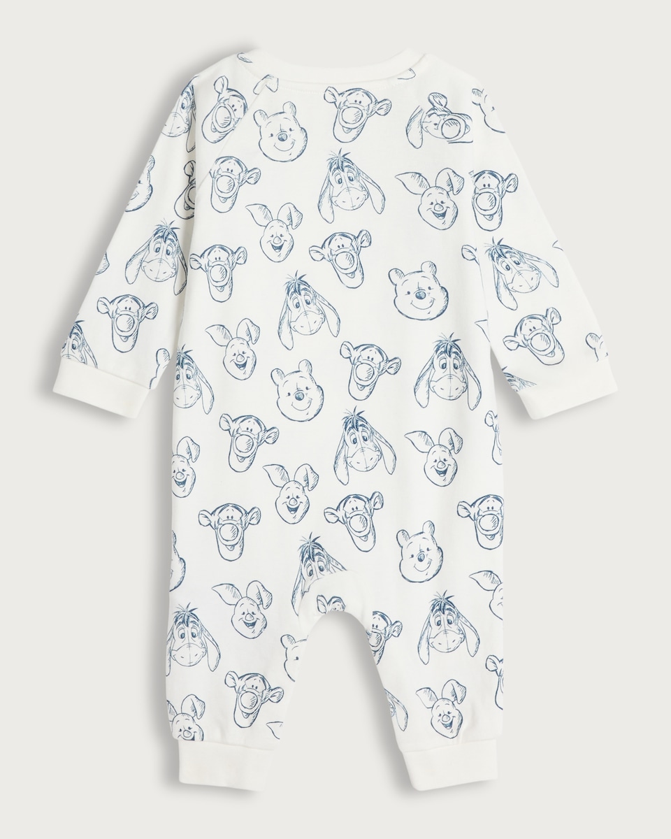image 1 of Disney Winnie the Pooh 2-Pack Cotton Rich Sleepsuits in Neutral