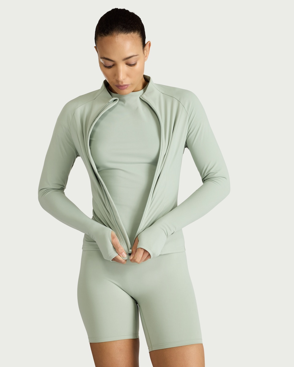 image 1 of F&F Active EVERYHOUR Zip Up Jacket in Teal