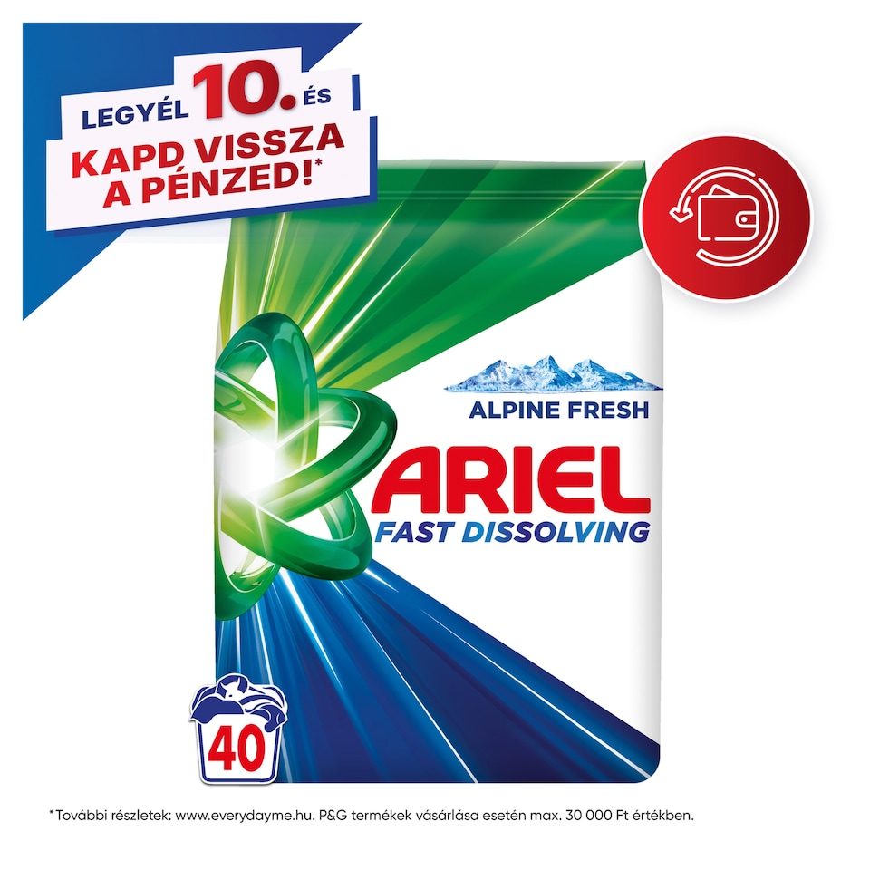 Ariel Mosópor, 2.2 kg, 40 Mosáshoz, Alpine Fresh 1. kép