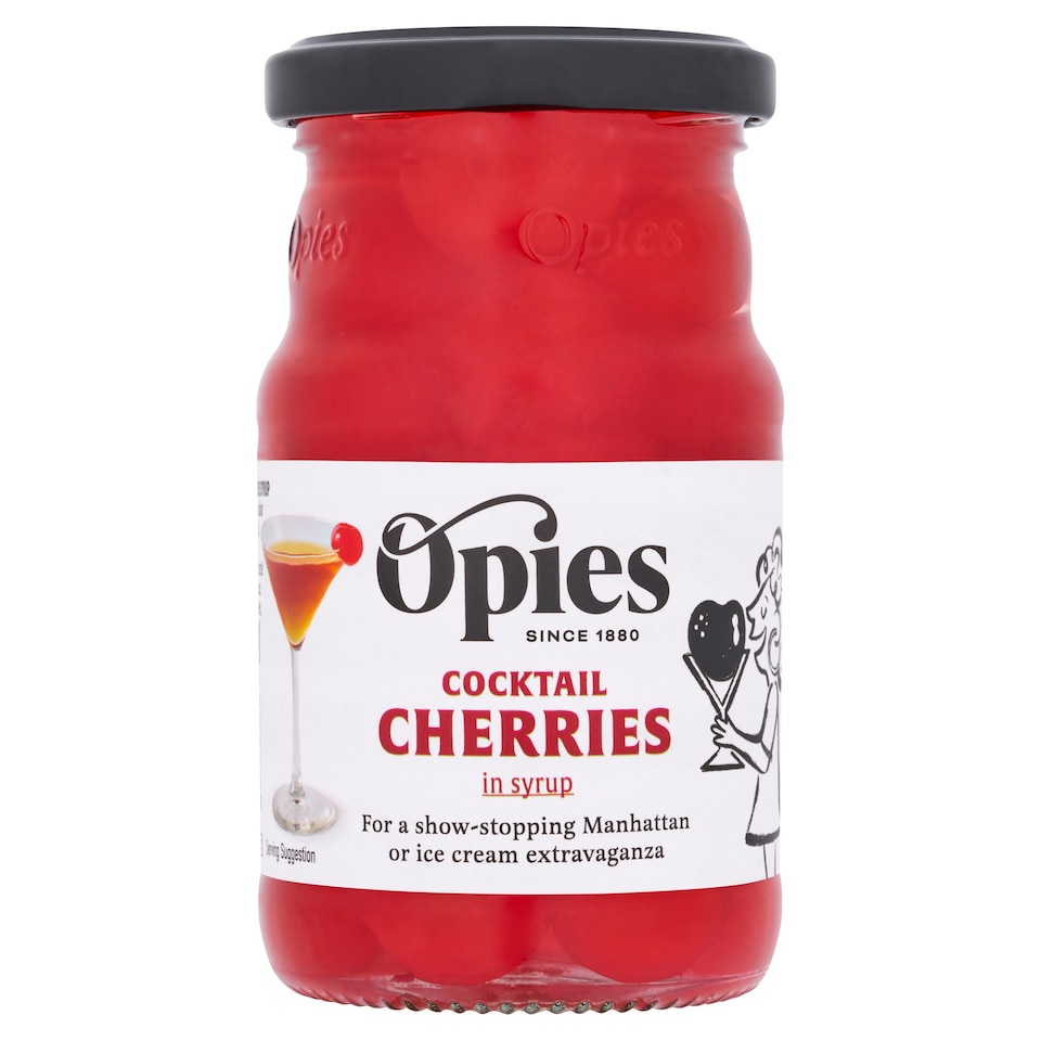 image 1 of Opies Cocktail Cherries Maraschino 225G