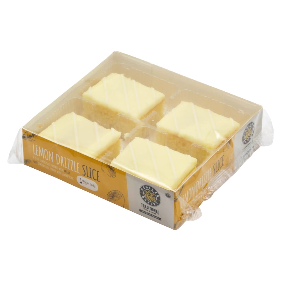 Henllan Bakery Lemon Drizzle Slice 4 Pack