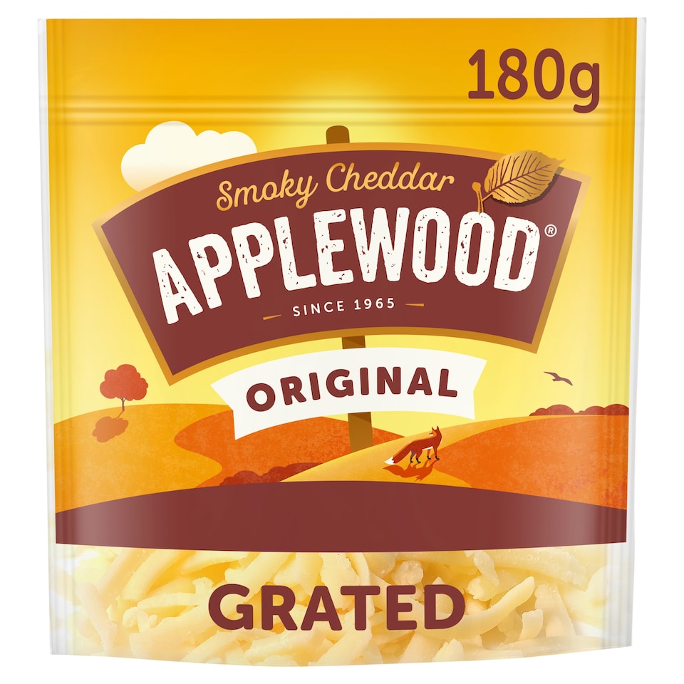 Applewood Original Grated Smoky Cheddar Cheese & Mozzarella 180g