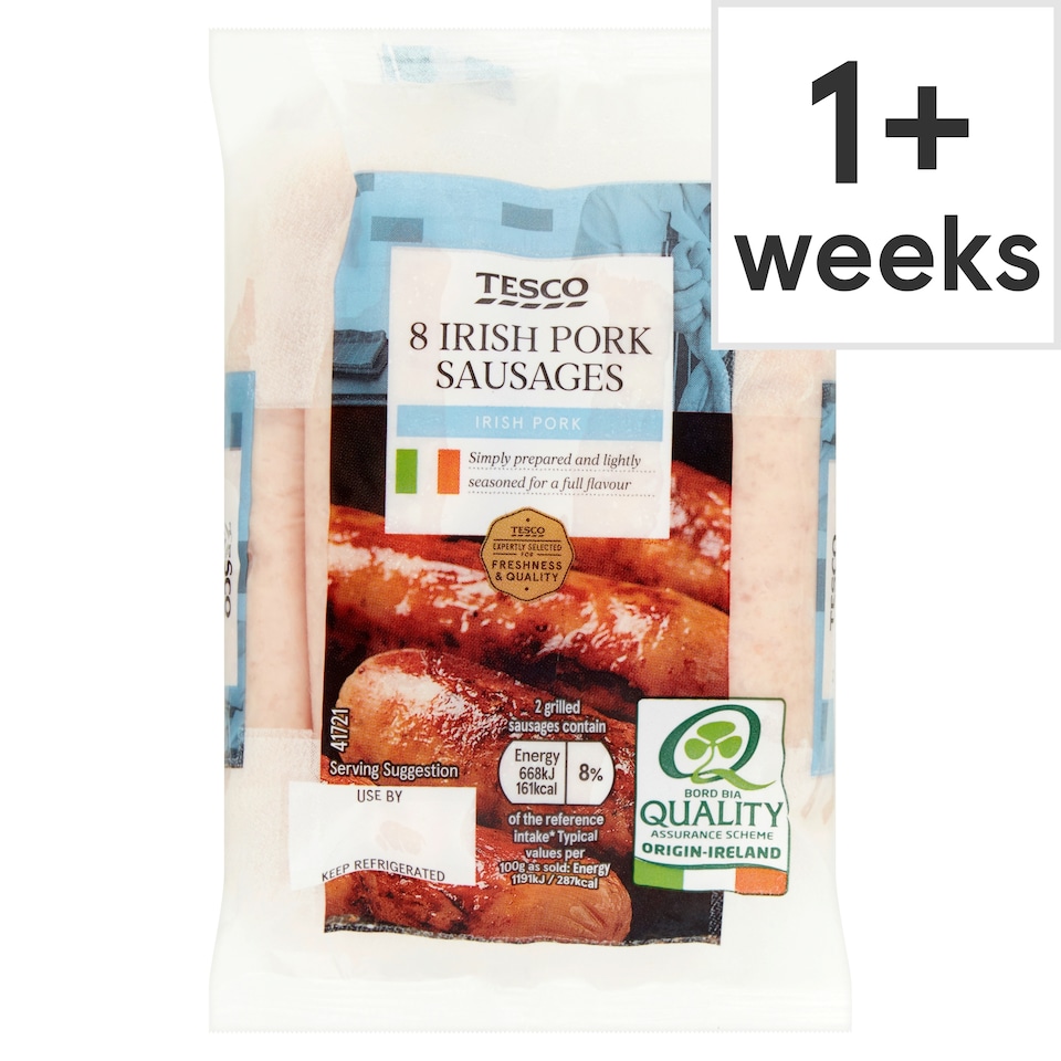 Tesco Irish Pork Sausages 227G