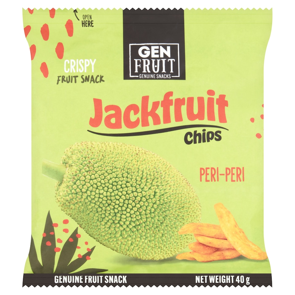 Genuine Snacks Jackfruit Chips Peri Peri flavour 40g