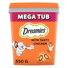 Dreamies Cat Treat Biscuits with Chicken Bulk Mega Tub 350g