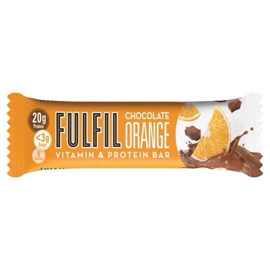 Fulfil Chocolate Orange Vitamin Protein Bar 55G Tesco Groceries