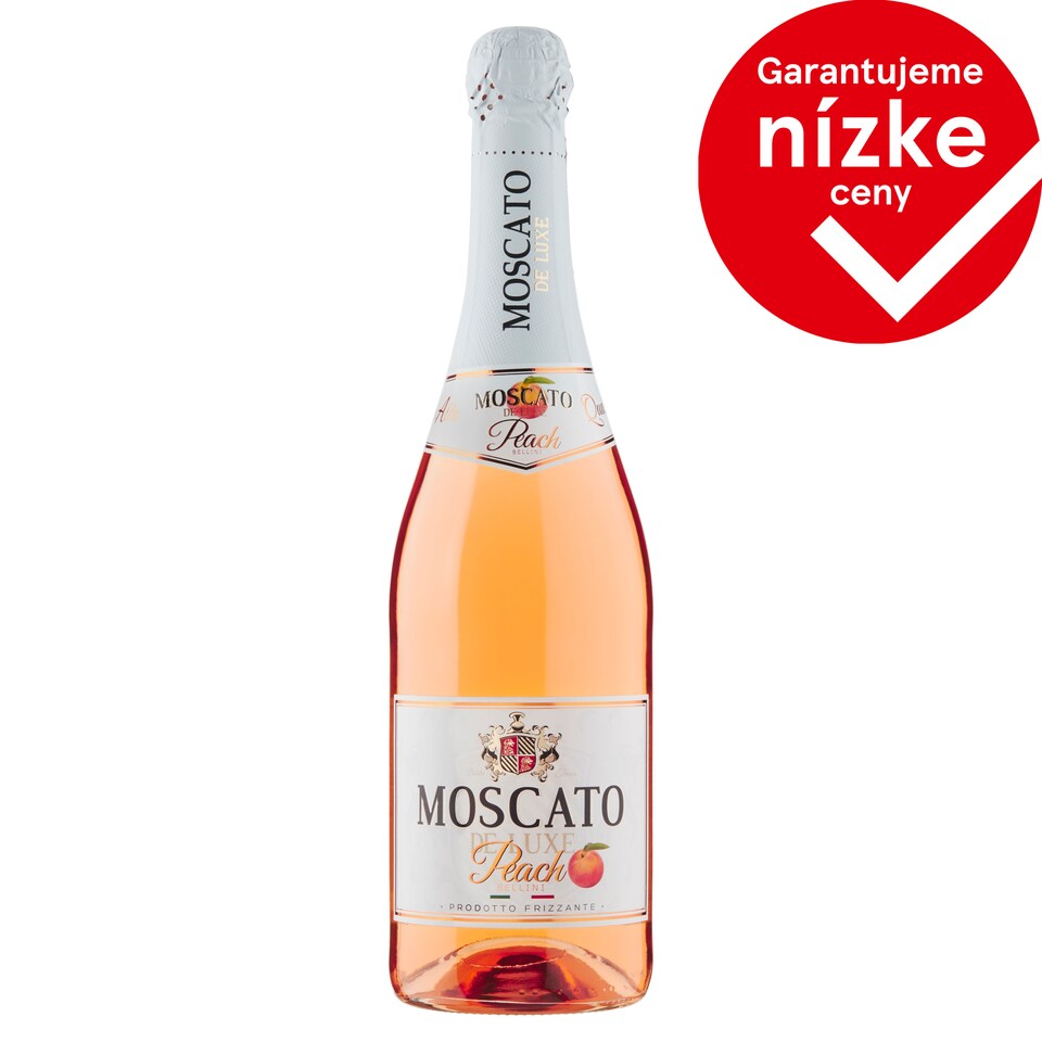 Moscato De Luxe Peach miešaný alkoholický nápoj sýtený 0,75 l