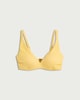 image 4 of F&F Ribbed Padded Bikini Top in Yellow