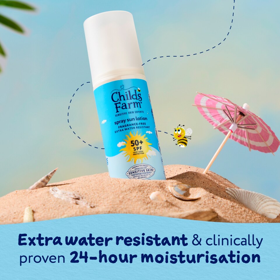 image 1 of Childs Farm SPF50+ Sun Spray Fragrance-Free 100ml