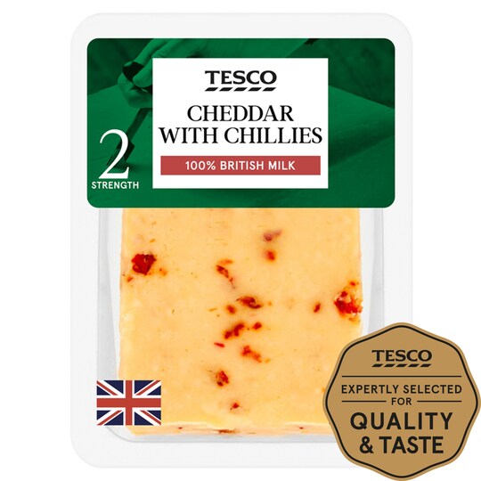 Tesco Cheddar With Chilli's 200G Tesco Groceries