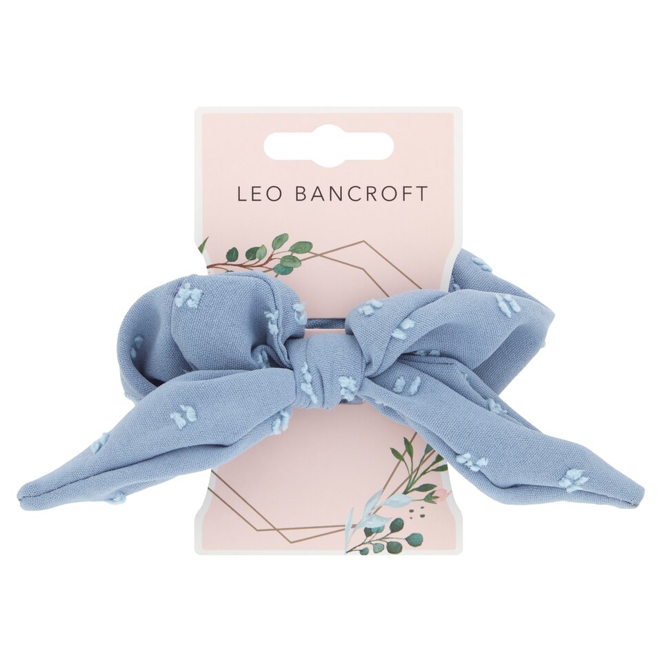 Leo Bancroft Bow Scrunchie Blue