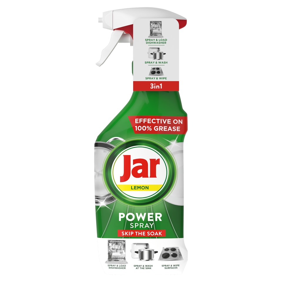 obrázok 1 z Jar Power Spray, 3 V 1, Viacúčelový Sprej Na Kuchyňu A Riad, Citrónová Vôňa, 500 ml