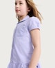 image 2 of F&F School Girls 2-Pack Cotton Rich Gingham Short Sleeved Dresses in Lilac