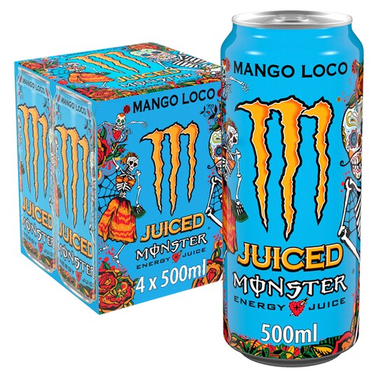 Monster Mango Loco Energy Drink 4X500ml Tesco Groceries