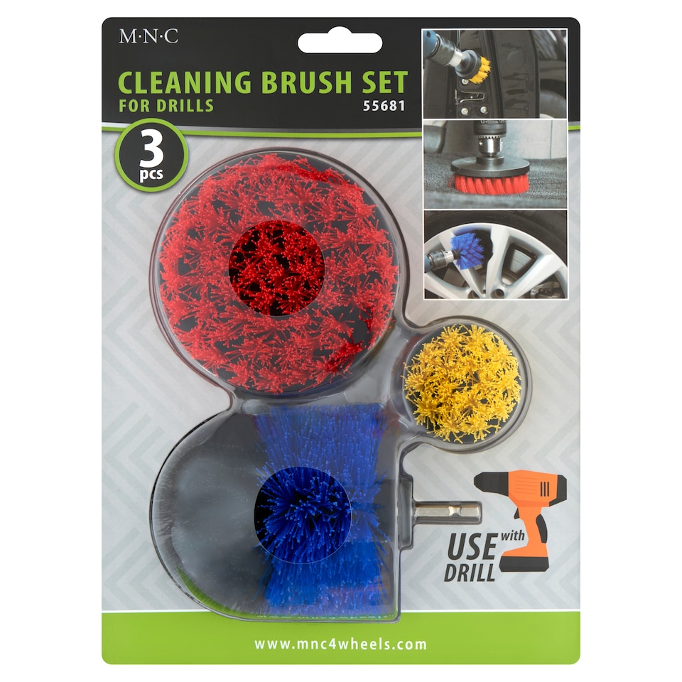 M.N.C. Sada čistících kartáčů na vrtačku 3 ks