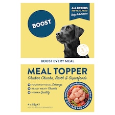 BOOST DOG Meal Topper, Chicken with Superfoods 4 x 85g