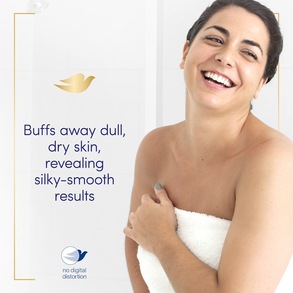 image 1 of Dove Crushed Macadamia & Rice Milk Exfoliating Body Scrub 225ml