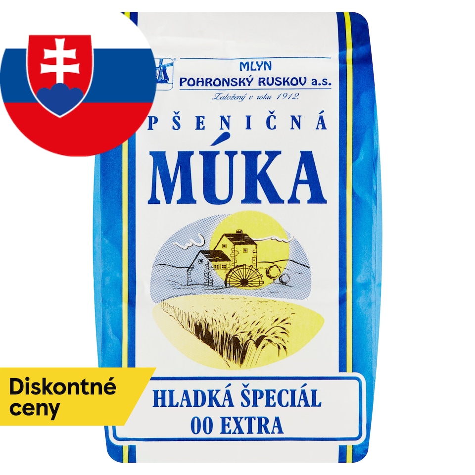 Mlyn Pohronský Ruskov Pšeničná múka hladká špeciál 00 Extra 1 kg