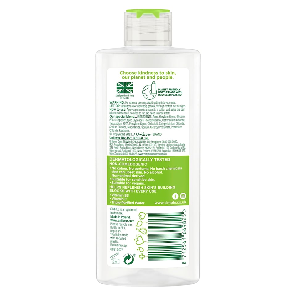 image 1 of Simple Skin Micellar Water 200Ml