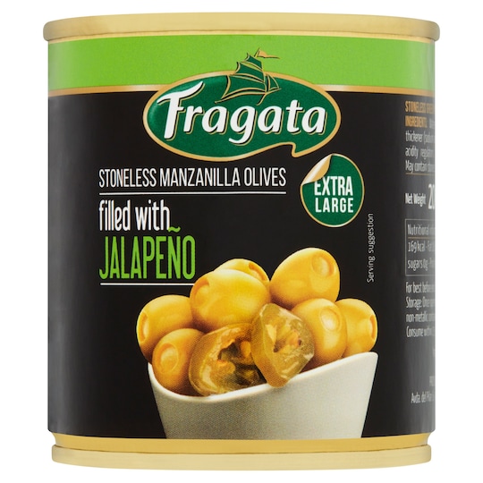 Fragata Olives Stuffed With Jalapeno 200G Tesco Groceries
