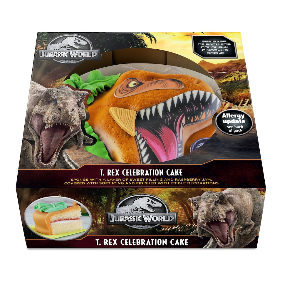 Jurassic World Dinosaur Celebration Cake Vanilla and Raspberry