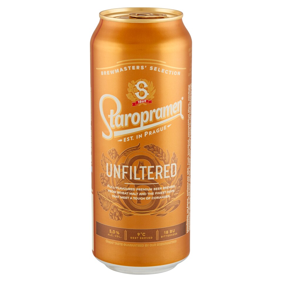 Staropramen Unfiltered minőségi világos, szűretlen sör 5% 0,5 l 