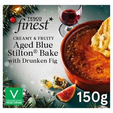 Tesco Finest Aged Blue Stilton® With Drunken Fig Bake 150G