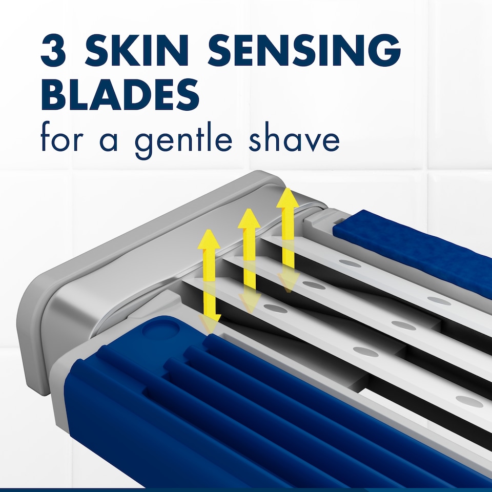 image 1 of Gillette Blue 3 Disposable Men's Razors 12 Pack