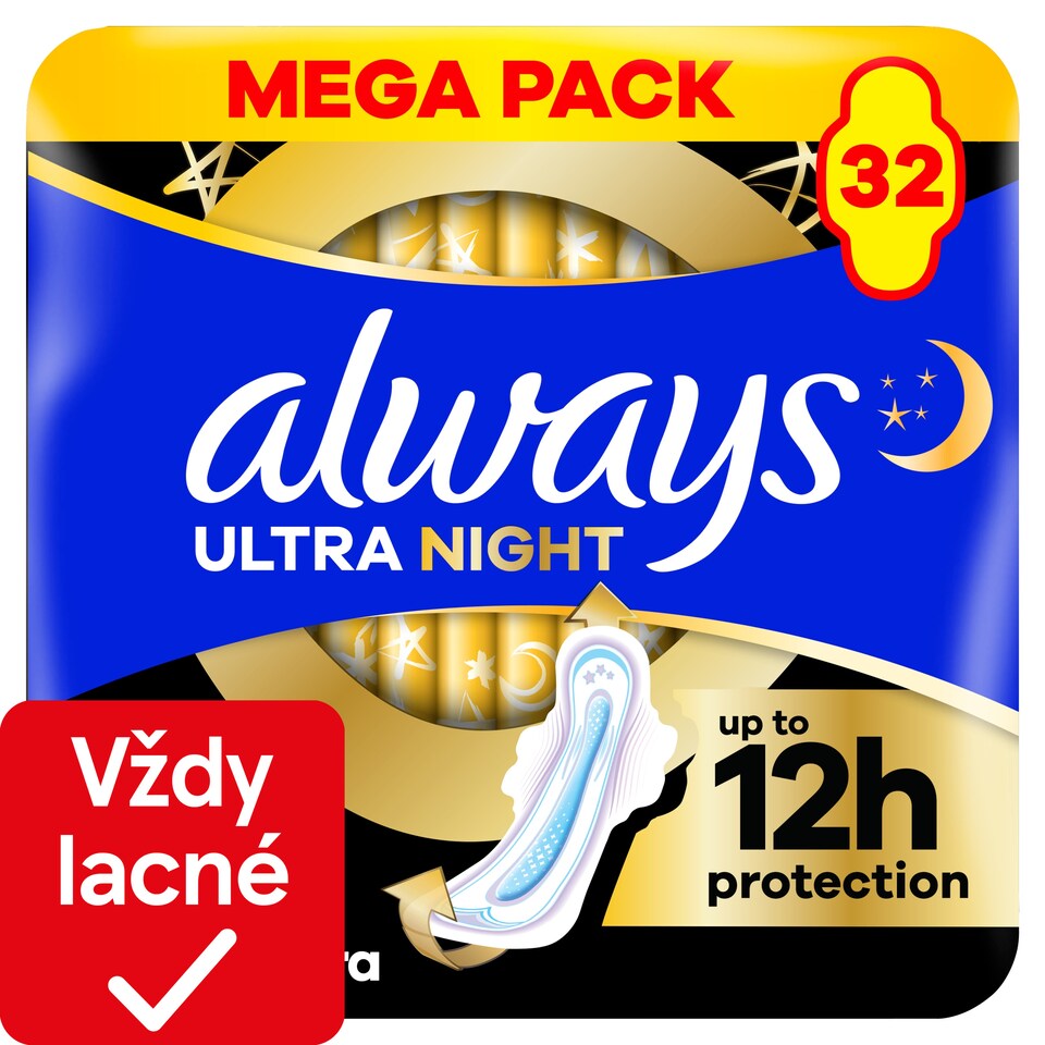 image 1 of Always Ultra Sanitary Towels Secure Night Extra (Size 5) Wings X32