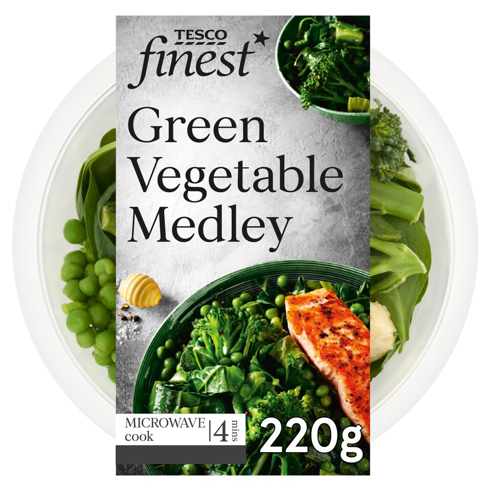 Tesco Finest Green Vegetable Medley 220G